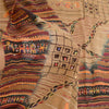 Sanskriti Vintage Sarees Brown Hand Beaded Print Pure Georgette Silk Sari Sustainable Fabric
