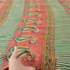 Sanskriti Vintage Sarees Red Pure Georgette Silk Paisley Print Sari Craft Sustainable Fabric