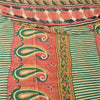 Sanskriti Vintage Sarees Red Pure Georgette Silk Paisley Print Sari Craft Sustainable Fabric