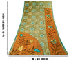 Sanskriti Vintage Sarees Multi Pure Georgette Silk Printed Sari 5yd Craft Sustainable Fabric