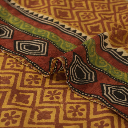 Sanskriti Vintage Sarees Multi Blend Georgette Printed Sari Floral Craft Sustainable Fabric