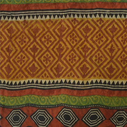 Sanskriti Vintage Sarees Multi Blend Georgette Printed Sari Floral Craft Sustainable Fabric