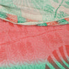 Sanskriti Vintage 100% Pure Georgette Silk Multicolor Floral Printed Saree 5Yd Craft Fabric Bohemian Fabric For Dressmaking,Craft Supplie