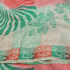 Sanskriti Vintage 100% Pure Georgette Silk Multicolor Floral Printed Saree 5Yd Craft Fabric Bohemian Fabric For Dressmaking,Craft Supplie