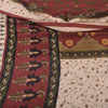 Sanskriti Vintage 100% Pure Georgette Silk Dark Red Printed Sarees 5 YD Craft Fabric Bohemian Fabric For Dressmaking,Upcyclers