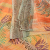 Sanskriti Vintage Peach Sarees Blend Georgette Printed Sari Craft 5 Yard Sustainable Fabric