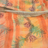 Sanskriti Vintage Peach Sarees Blend Georgette Printed Sari Craft 5 Yard Sustainable Fabric