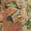 Sanskriti Vintage Sarees Multi From India Pure Geogette Silk Printed Sari Sustainable Fabric