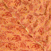 Sanskriti Vintage Sari Blend Georgette Saffron Printed Sarees 5Yd Craft Fabric Create-Floral Dresses, Kaftans, Skirts, Tops