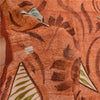 Sanskriti Vintage Sarees Peach Blend Georgette Printed Sari Floral Craft Sustainable Fabric