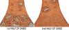 Sanskriti Vintage Sarees Peach Blend Georgette Printed Sari Floral Craft Sustainable Fabric