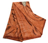 Sanskriti Vintage Sarees Peach Blend Georgette Printed Sari Floral Craft Sustainable Fabric