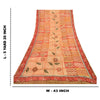 Sanskriti Vintage Sarees Hand Beaded Green Blend Georgette Printed Sari Sustainable Fabric