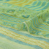 Sanskriti Vintage Sarees Green Pure Georgette Silk Printed Sari 5yd Craft Sustainable Fabric
