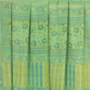 Sanskriti Vintage Sarees Green Pure Georgette Silk Printed Sari 5yd Craft Sustainable Fabric
