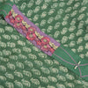 Sanskriti Vintage Sarees Green Pure Georgette Silk Printed Sari 5yd Craft Sustainable Fabric