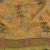 Sanskriti Vintage Sarees From India Green Georgette Printed Sari Craft Fabric
