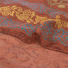 Sanskriti Vintage Sarees Dusty Pink Pure Georgette Silk Print Sari Craft Sustainable Fabric