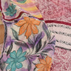 Sanskriti Vintage Sarees Purple Blend Georgette Printed Sari Soft Craft Sustainable Fabric