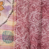 Sanskriti Vintage Sarees Purple Blend Georgette Printed Sari Soft Craft Sustainable Fabric