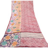 Sanskriti Vintage Sarees Purple Blend Georgette Printed Sari Soft Craft Sustainable Fabric