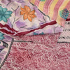 Sanskriti Vintage Sarees Purple Blend Georgette Printed Sari Soft Craft Sustainable Fabric