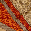 Sanskriti Vintage Sarees Brown Pure Georgette Silk Printed Sari 5yd Craft Sustainable Fabric