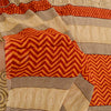 Sanskriti Vintage Sarees Brown Pure Georgette Silk Printed Sari 5yd Craft Sustainable Fabric