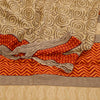 Sanskriti Vintage Sarees Brown Pure Georgette Silk Printed Sari 5yd Craft Sustainable Fabric