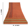Sanskriti Vintage Sarees Dark Red Pure Georgette Silk Printed Sari Craft Sustainable Fabric