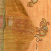 Sanskriti Vintage Sari Sanskriti Vintage 100% Pure Georgette Silk Saffron Printed Sarees Craft Fabric