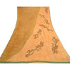 Sanskriti Vintage Sari Sanskriti Vintage 100% Pure Georgette Silk Saffron Printed Sarees Craft Fabric