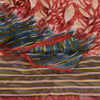 Sanskriti Vintage Dark Red Sarees Pure Georgette Silk Printed Sari Craft Sustainable Fabric