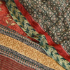 Sanskriti Vintage Green Sarees Pure Georgette Silk Printed Sari Craft Sustainable Fabric