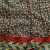 Sanskriti Vintage Green Sarees Pure Georgette Silk Printed Sari Craft Sustainable Fabric