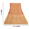 Sanskriti Vintage Sarees Cream Blend Georgette Zari Work Print Sari Craft Sustainable Fabric