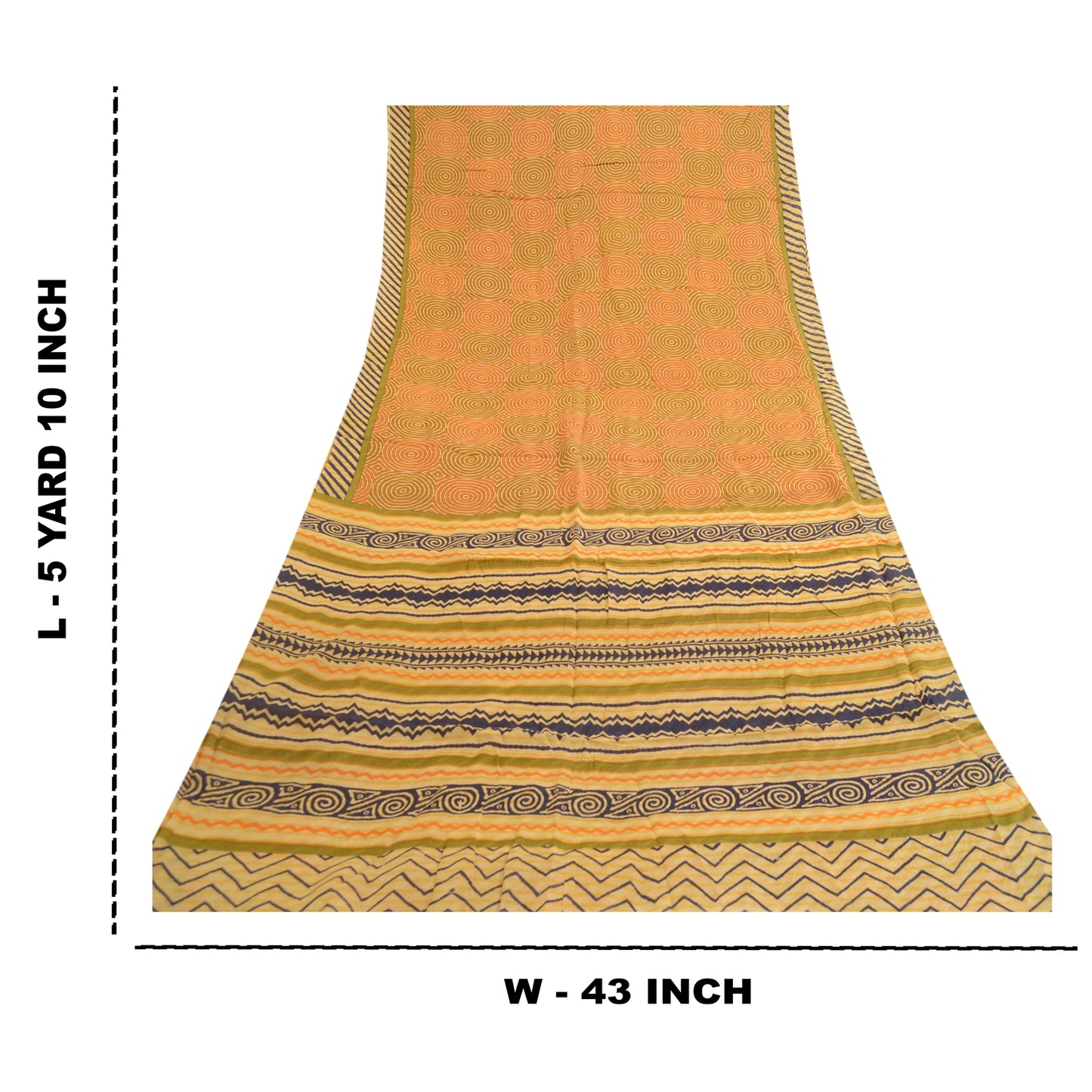 Sanskriti Vintage Sarees Indian Multi Blend Georgette Printed Sari Craft Sustainable Fabric