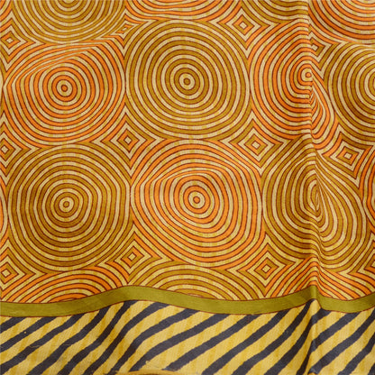 Sanskriti Vintage Sarees Indian Multi Blend Georgette Printed Sari Craft Sustainable Fabric