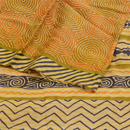Sanskriti Vintage Sarees Indian Multi Blend Georgette Printed Sari Craft Sustainable Fabric