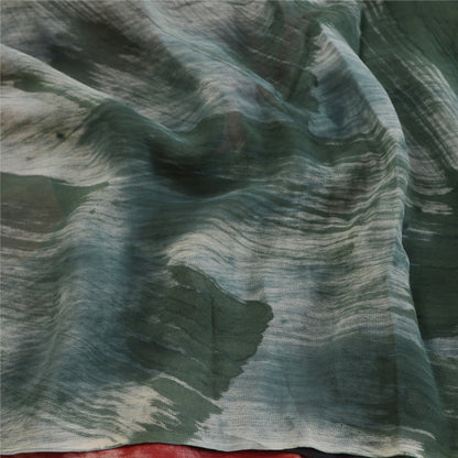Sanskriti Vintage Saree Multi Printed Pure Georgette Silk Sari Soft Craft Sustainable Fabric