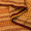 Sanskriti Vintage Saree Orange Printed Pure Chiffon Silk Sari 5yd Craft Sustainable Fabric