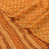 Sanskriti Vintage Saree Orange Printed Pure Chiffon Silk Sari 5yd Craft Sustainable Fabric