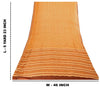 Sanskriti Vintage Saree Orange Printed Pure Chiffon Silk Sari 5yd Craft Sustainable Fabric