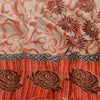 Sanskriti Vintage Saree Pink Pure Georgette Silk Printed Sari 5yd Craft Sustainable Fabric