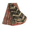 Sanskriti Vintage Saree Black Blend Georgette Woven Printed Sari Craft Sustainable Fabric