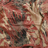 Sanskriti Vintage Saree Black Blend Georgette Woven Printed Sari Craft Sustainable Fabric