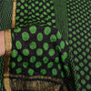 Sanskriti Vintage Saree Indian Black Blend Georgette Printed Sari Craft Sustainable Fabric