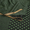 Sanskriti Vintage Saree Indian Black Blend Georgette Printed Sari Craft Sustainable Fabric