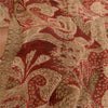 Sanskriti Vintage Sari 100% Pure Georgette Silk Saree Red Printed 5yd Soft Craft Fabric Home Decor, Women Floral Outfit, Silk Scrap