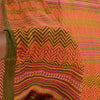 Sanskriti Vintage Saree Multi Pure Georgette Silk Printed Sari 5yd Craft Sustainable Fabric